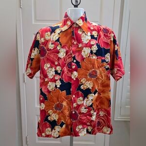 Andrade Resort Shops Honolulu Hawaiian Shirt Rare True Vintage 1970's USA Made L